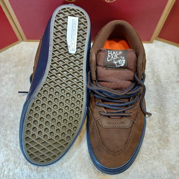 Vans Men's 8.5 Skate Half Cab Nick Michel Navy/Brown Suede VN0A5KYABF1 - Picture 3 of 13